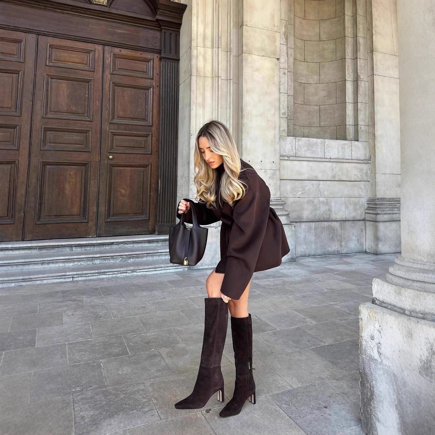 VAEA Brown Belted Coat