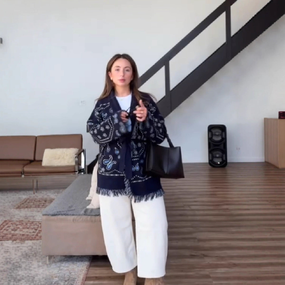 Belted Cardigan Bandana