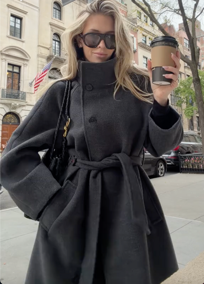 Long belted coat - Wool