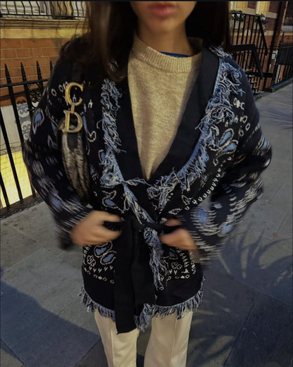 Belted Cardigan Bandana