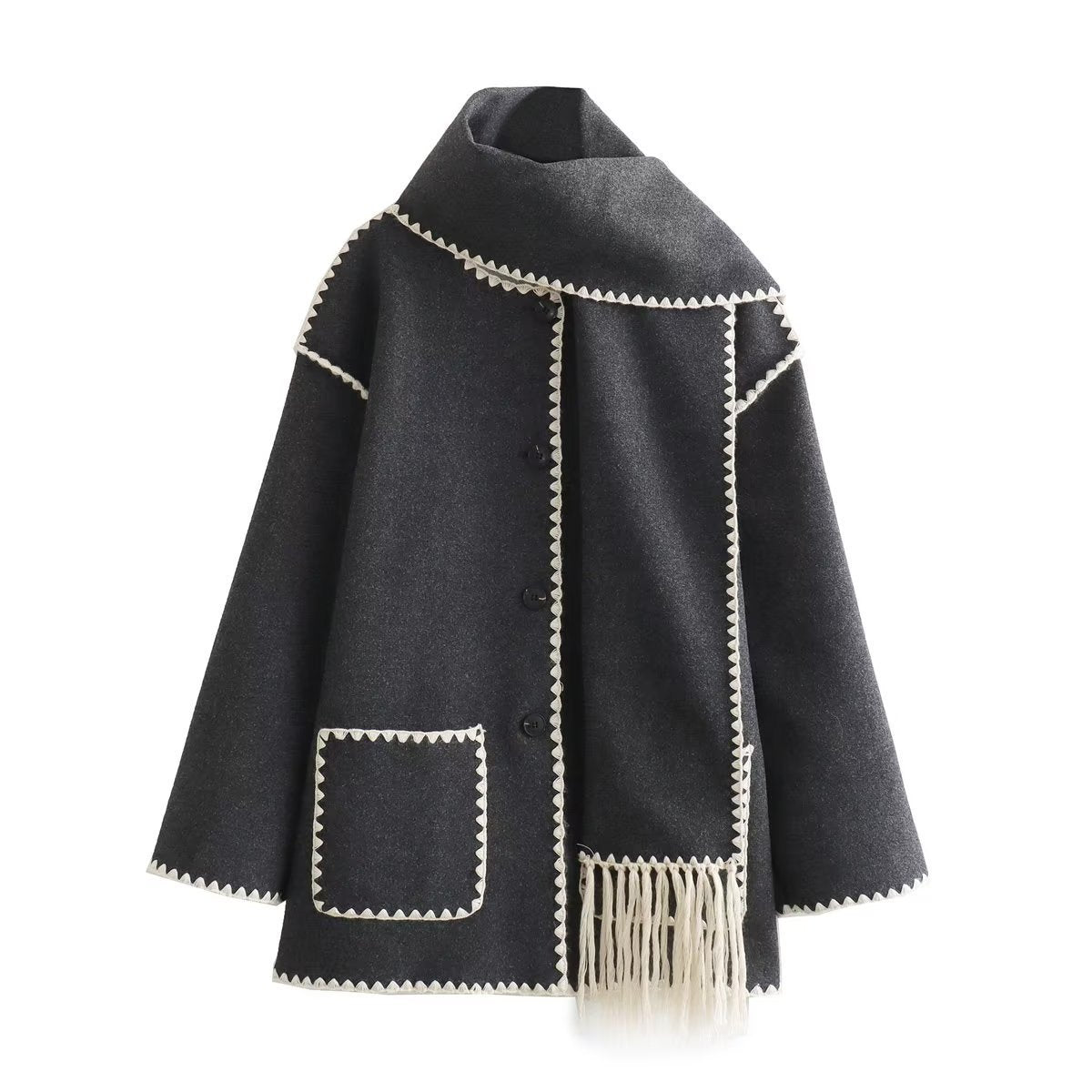 Woolen Scarf Coat