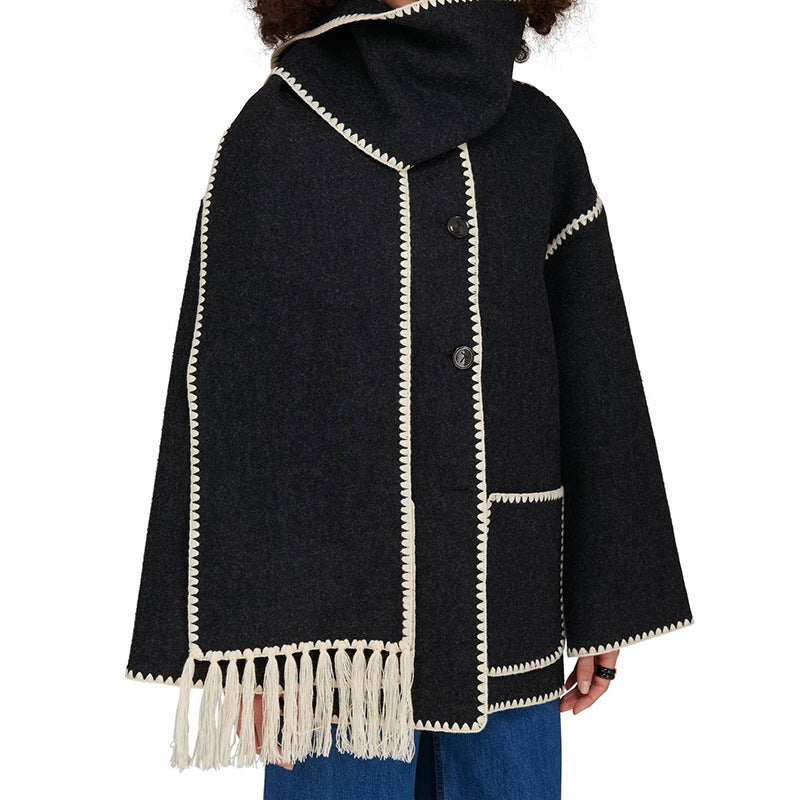 Woolen Scarf Coat